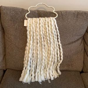 White & Gold Cloud Tassel Wall Decor